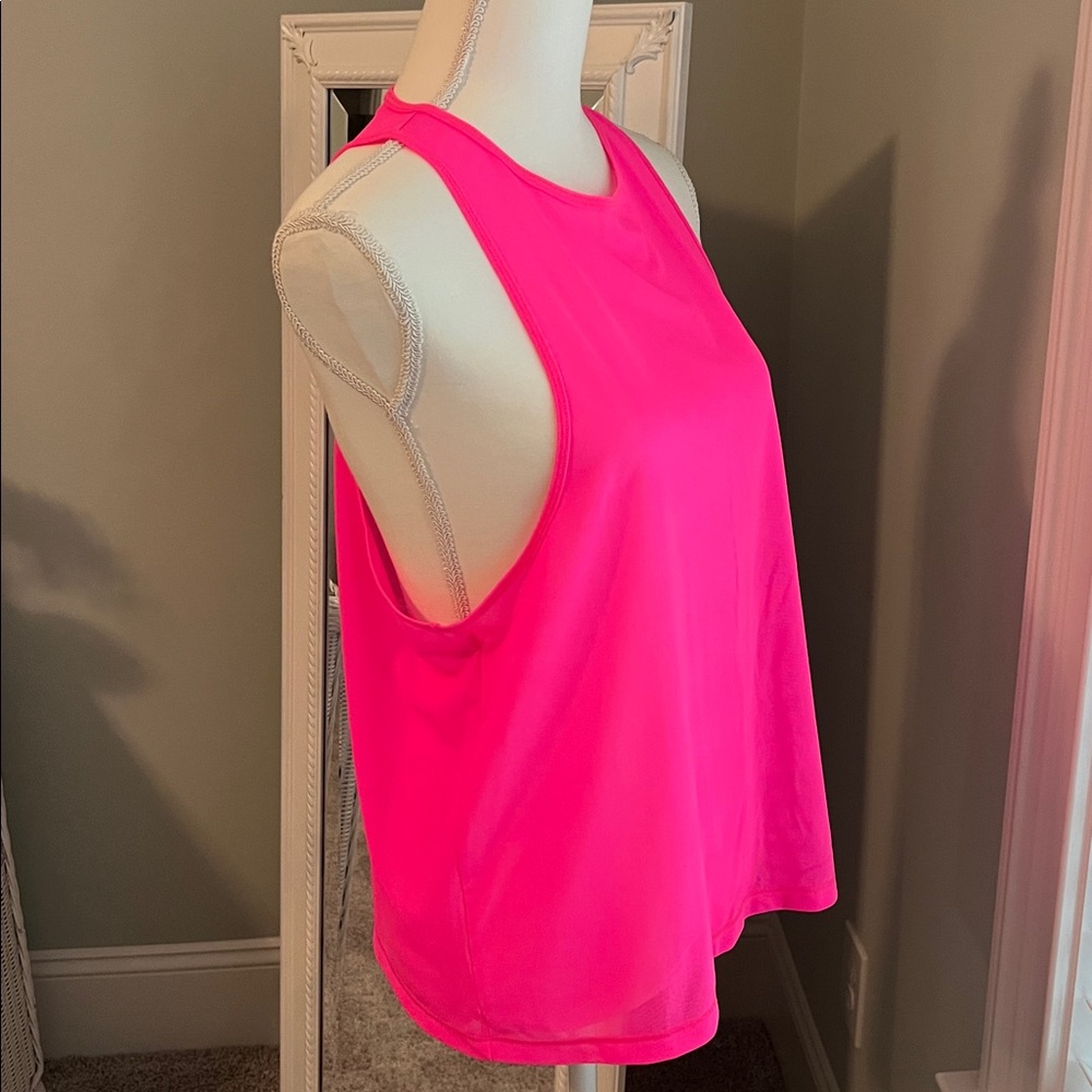 NWOT Sweaty Betty hot pink mesh tank top, size 8. - Picture 4 of 9